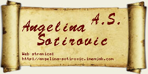 Angelina Sotirović vizit kartica